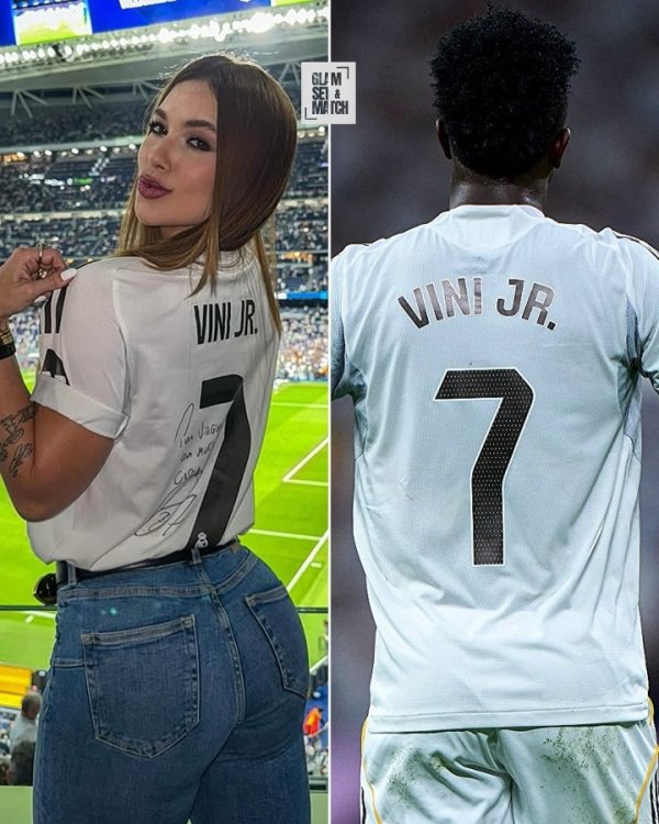 爱他就原谅他！维尼修斯劈腿风波后，女友首次现身马德里为他助威